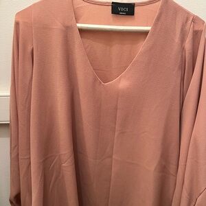 VICI Mauve Balloon Sleeve Top